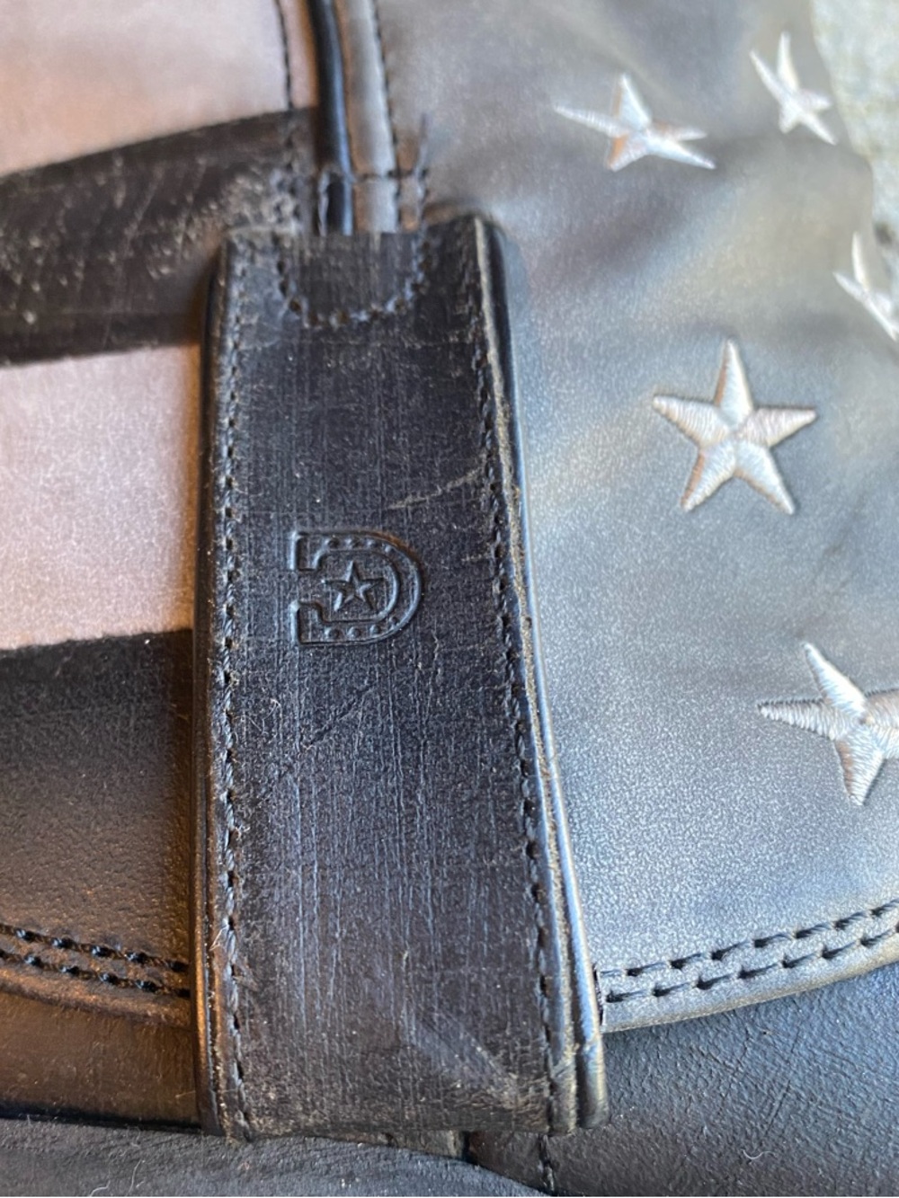 Durango Crush Black Gray Faded Flag Western Booties 6.5 cowgirl western grunge - Picture 9 of 16